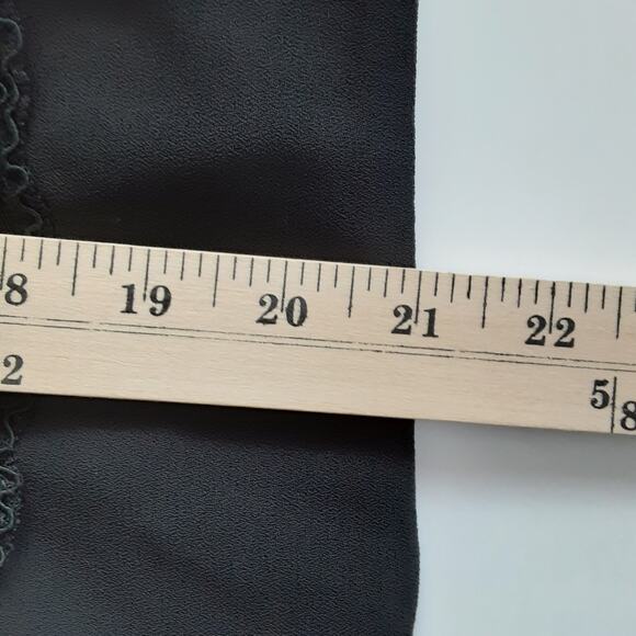 Vintage 90s Black Sequin Blazer Round Neck Jacket Button Front Shoulder Pads 12 - Picture 11 of 12